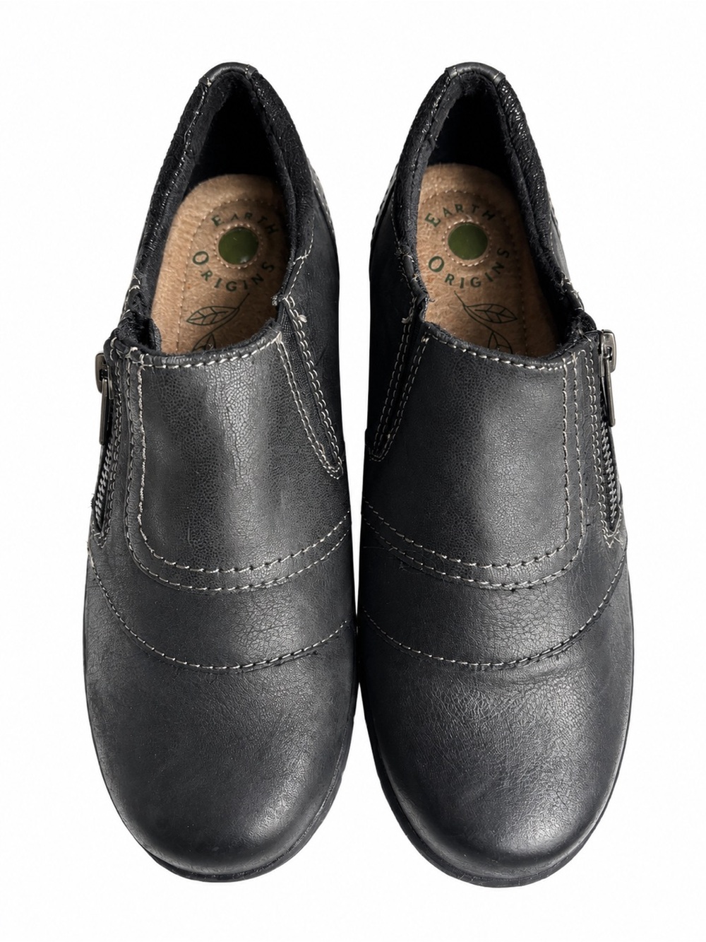 Earth Origins Nila Loafers 6.5W Black Leather Comfort Shoes NWOT - Picture 4 of 6